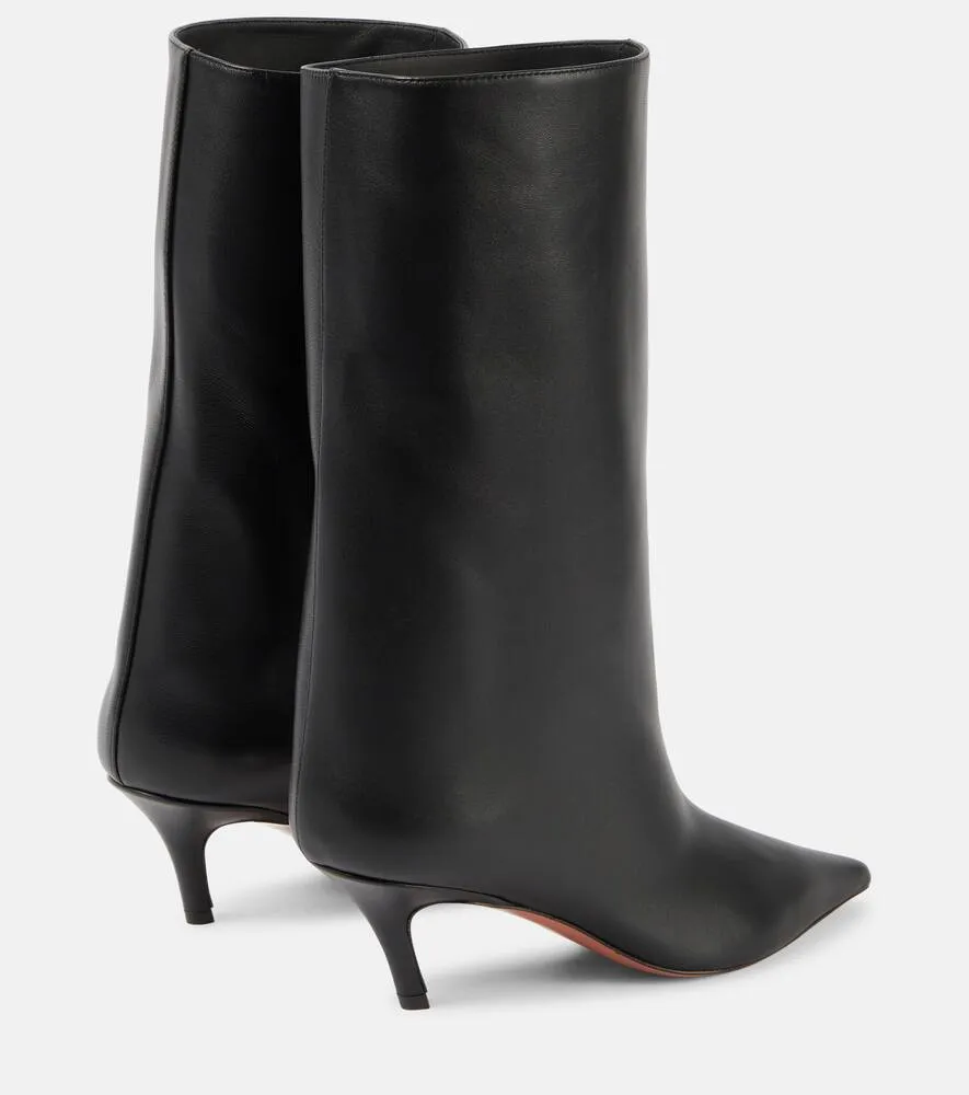 Amina Muaddi Fiona 60 leather boots