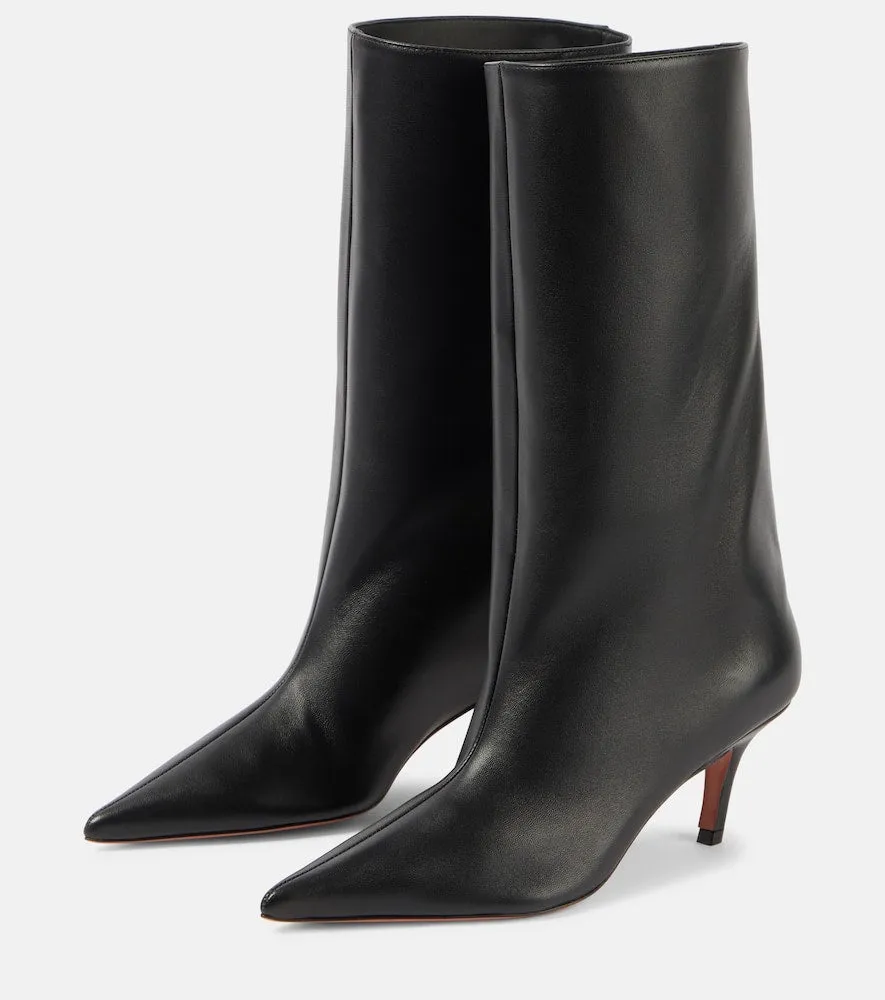 Amina Muaddi Fiona 60 leather boots