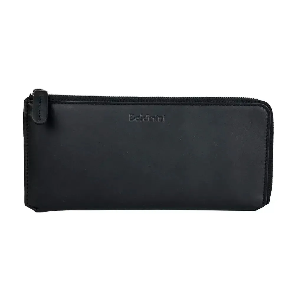 Baldinini Trend Elegant Black Leather Travel Men's Organizer