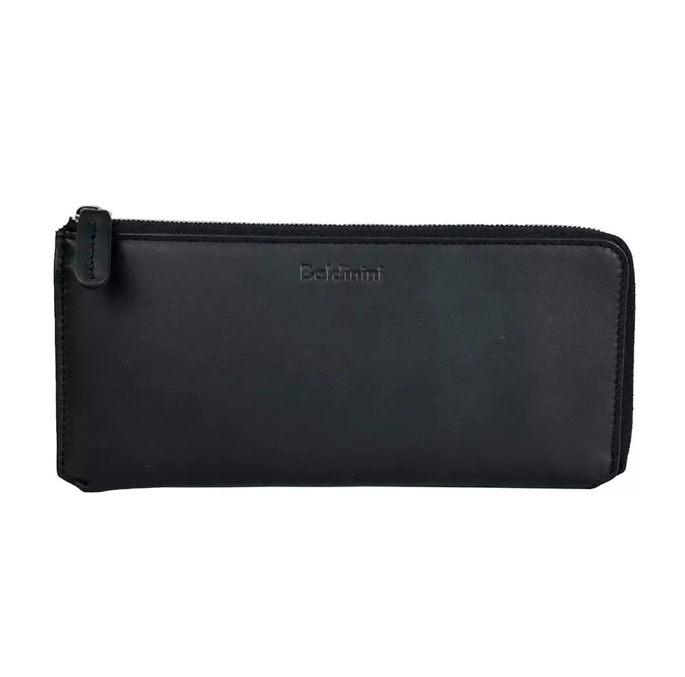 Baldinini Trend Elegant Black Leather Travel Men's Organizer
