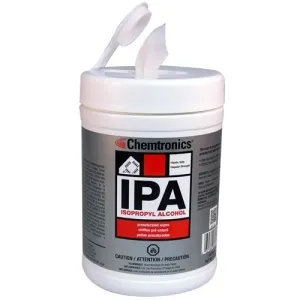 Chemtronics SIP100P Isopropyl Stencil Wipes |  Pre-saturated with 70% IPA and 30% deionized water | 100/tub (12 Pack)