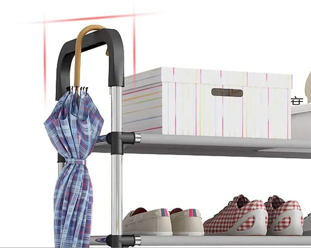 Heria Shoe Rack Organizer/Metal Standing Shoe Rack/Shoe Cabinet Stand/Shoe case for Home Furniture (Color_Multicolour, 4 Shelf)