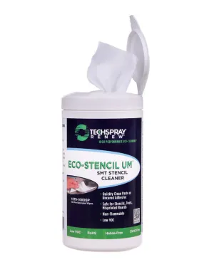 Techspray 1570-100DSP Eco-Stencil UM Wipes | 100 ct (Qty of 6)