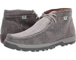 TWISTED X MENS CHUKKA DRIVING MOC (GREY/LIGHT GREY)